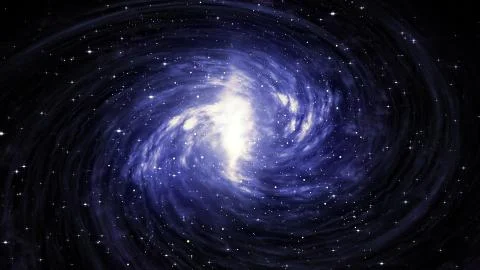 Spiral Galaxy in deep spcae Illustrazione stock