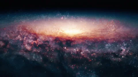 Spiral galaxy milky way animation 4k Stock Footage