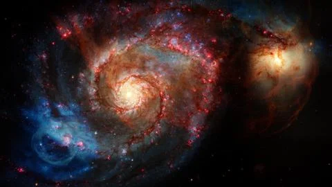 Spiral galaxy in outer space. Elements of this image furnished by NASA Stock Photos
