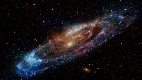 Spiral galaxy in outer space. Elements of this image furnished by NASA Foto stock