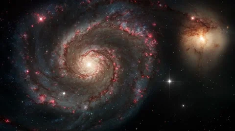 Spiral Galaxy in Outer Space Stock Footage 39979359