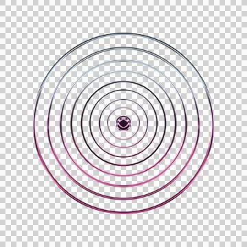 Spiral galaxy pattern in purple and green concentric rings on black background 스톡 일러스트