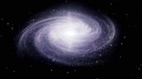 Spiral Galaxy Rotation Loop With Millions Of Stars - 4K Rotating Spiral Galax Stock Footage 144051251