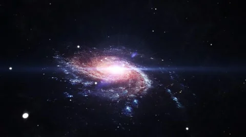 Spiral Galaxy with  rotation movement Stock Footage 64210959