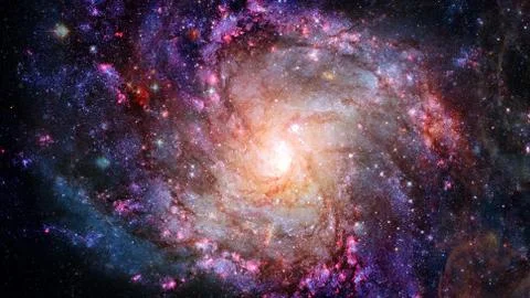 Spiral galaxy in space. Elements of this image furnished by NASA. Stock Photos