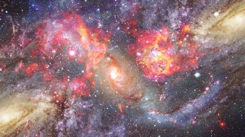 Spiral galaxy in space. Elements of this image furnished by NASA. Foto stock