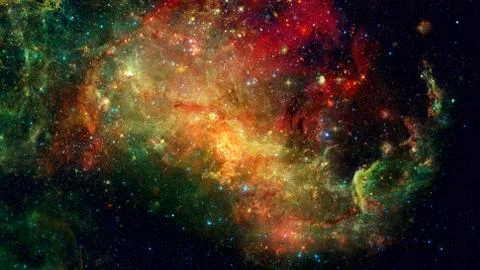 Spiral galaxy in space. Elements of this image furnished by NASA. Stock Photos