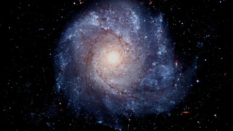 Spiral Galaxy Spinning Stock Footage 97160107