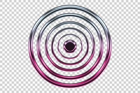 Spiral galaxy style concentric circles in purple and white transparent Illustrazione stock
