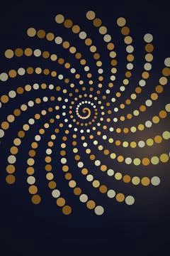 Spiral Geometric Pattern Dark Background Stock Photos