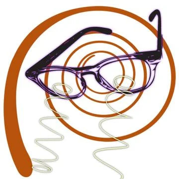 Spiral Glasses Stock Illustration