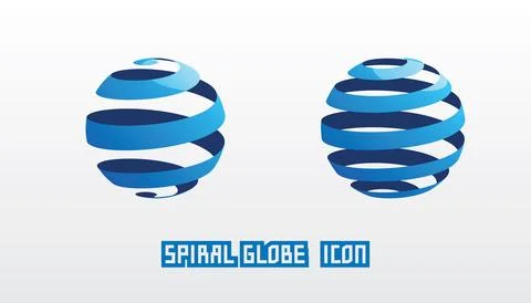 Spiral Globe Icon Stock Illustration