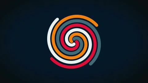 Spiral glowing effect abstract circular color trails, abstract. Colored spiral Stock Illustration