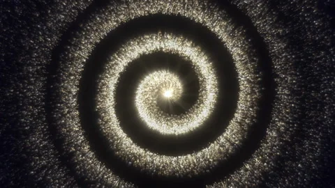 Spiral of gold particles Stock-Footage 200203627