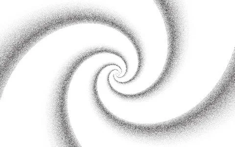 Spiral gradient with noise stipple dots effect, grainy texture background Illustrazione stock