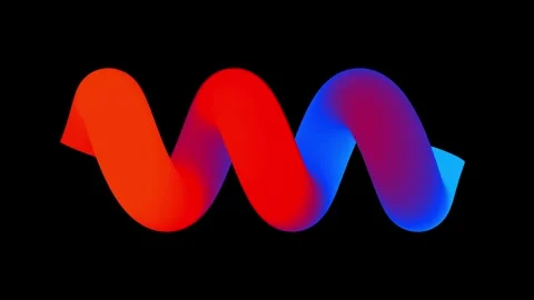 Spiral gradient shape in motion loop animated Stock Footage 330876414