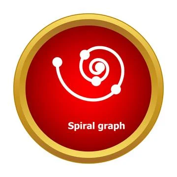Spiral graph icon representing science data progress development Illustrazione stock