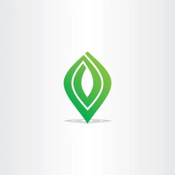 Spiral green leaf logo vector abstract business icon Stock-Illustration