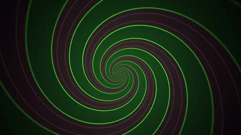 Spiral Green Neon Pattern Rotating in a Dark Abstract Tunnel for Motion Bac.. Stock Footage 344725048