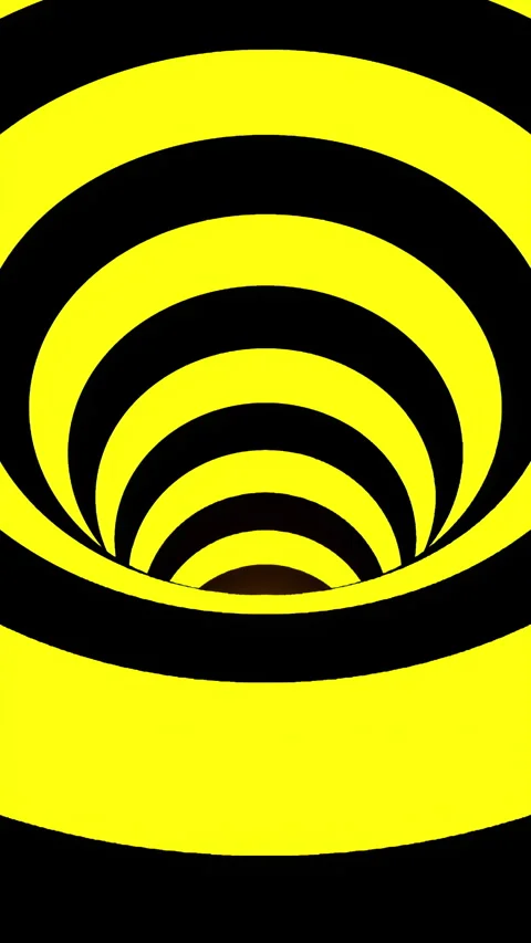 Spiral hypnotic whirl with the zebra pattern. Animation. Colorful optical Stock Footage 289707586