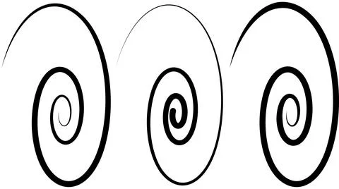Spiral icon vector fractal, pattern ancient strange surreal swirl galaxy Stock Illustration