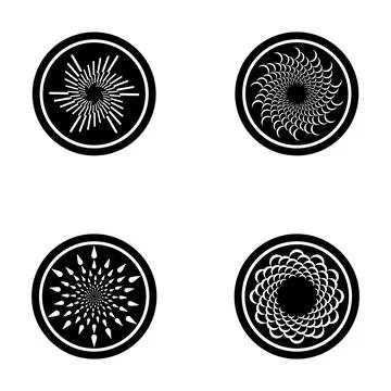 Spiral icon vector Stock Illustration