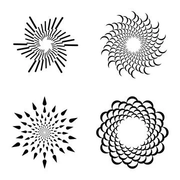 Spiral icon vector Stock Illustration