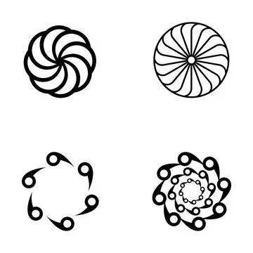 Spiral icon vector Stock Illustration