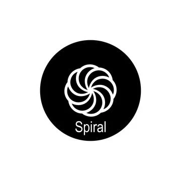 Spiral icon vector Stock Illustration