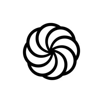 Spiral icon vector Stock Illustration