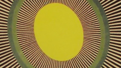 Spiral Image Of Oval Circles And Stick Moving In A Clockwise Motion Stock-Footage 129483395