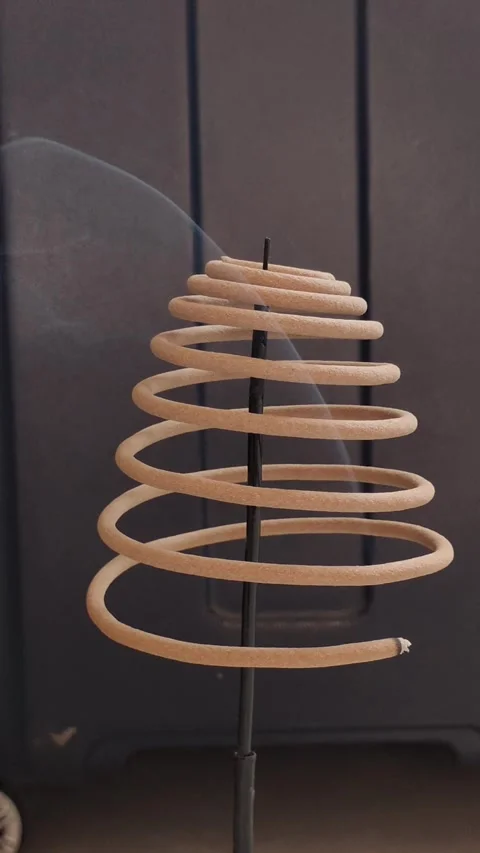 Spiral Incense being burnt Video stock 283940902