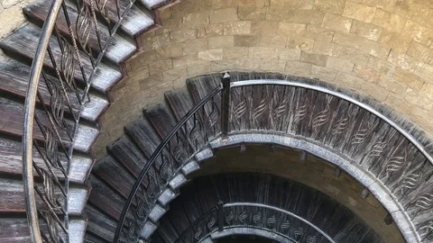 Spiral ladder Stock Footage 80535531