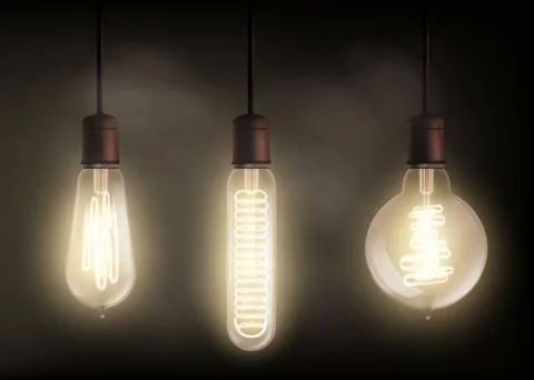 Spiral light bulb Stock Illustration