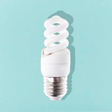 Spiral light bulb Foto stock