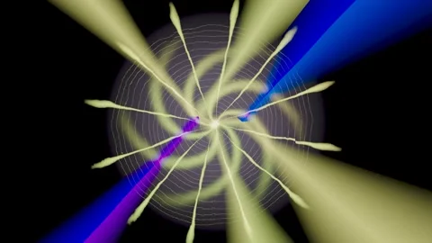 Spiral light motion with colorful rays and abstract design Stock Footage 337389163