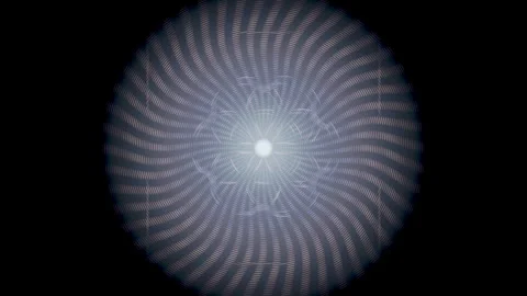 Spiral light pattern with radiating lines and a central glow Stock Footage 337377663