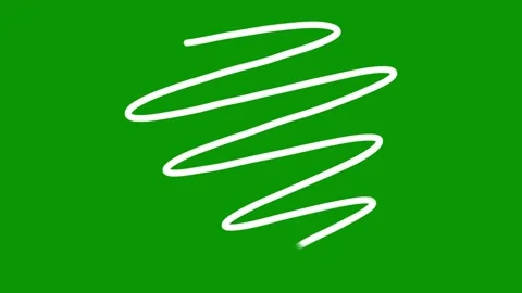 Spiral line being smoothly drawn with pencil effect on green screen. 動画素材 334701258