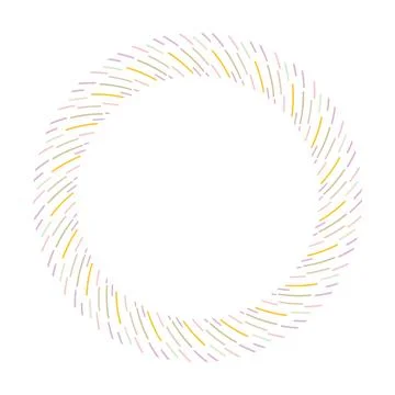 Spiral Line Circle Border Vector Illustration Abstract Round Frame Illustrazione stock
