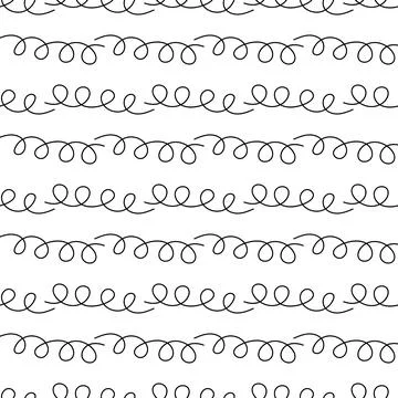 Spiral line decorative seamless pattern Stock Illustration