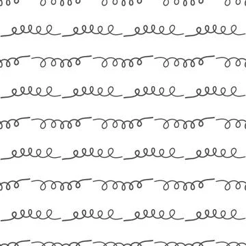 Spiral line decorative seamless pattern Stock Illustration
