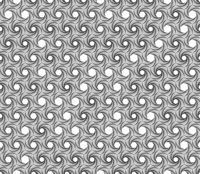 Spiral line geometric seamless pattern. Modern vector tile background with 库存插图