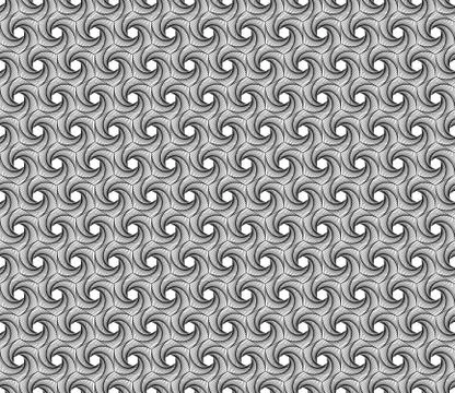 Spiral line geometric seamless pattern. Modern vector tile background with 库存插图