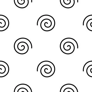 Spiral line seamless pattern with abstract theme Stock Illustration