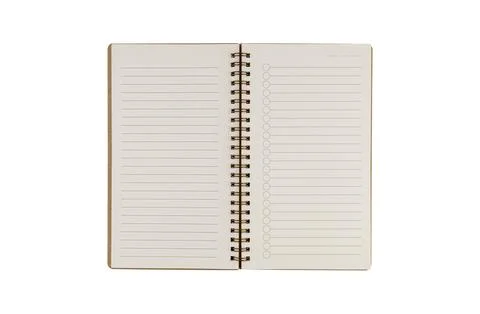 Spiral Lined Notebook White Study Tool Background Stock Photos