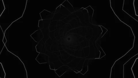 Spiral lines create a dynamic shape in a dark background Stock Footage 337064478