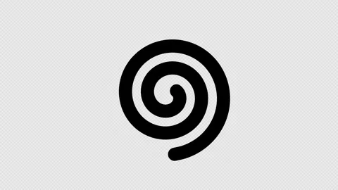 Spiral Loading Icon Rotating on Transparent Background Alpha Loop 4K 스톡 동영상 332778520
