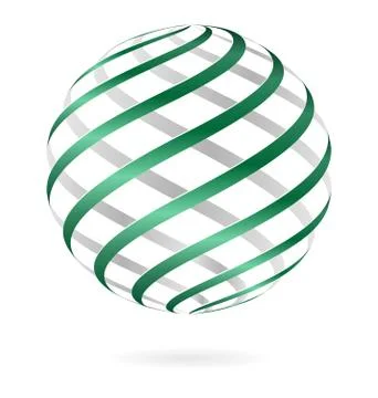 Spiral logo ball Stock Illustration