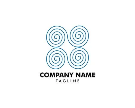 Spiral Logo Template Vector Illustration Stock Illustration