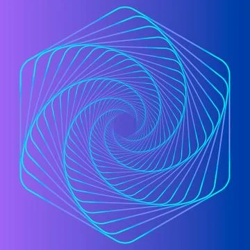 Spiral logo for your design studio. Vector spiral logotype. Stock Illustration